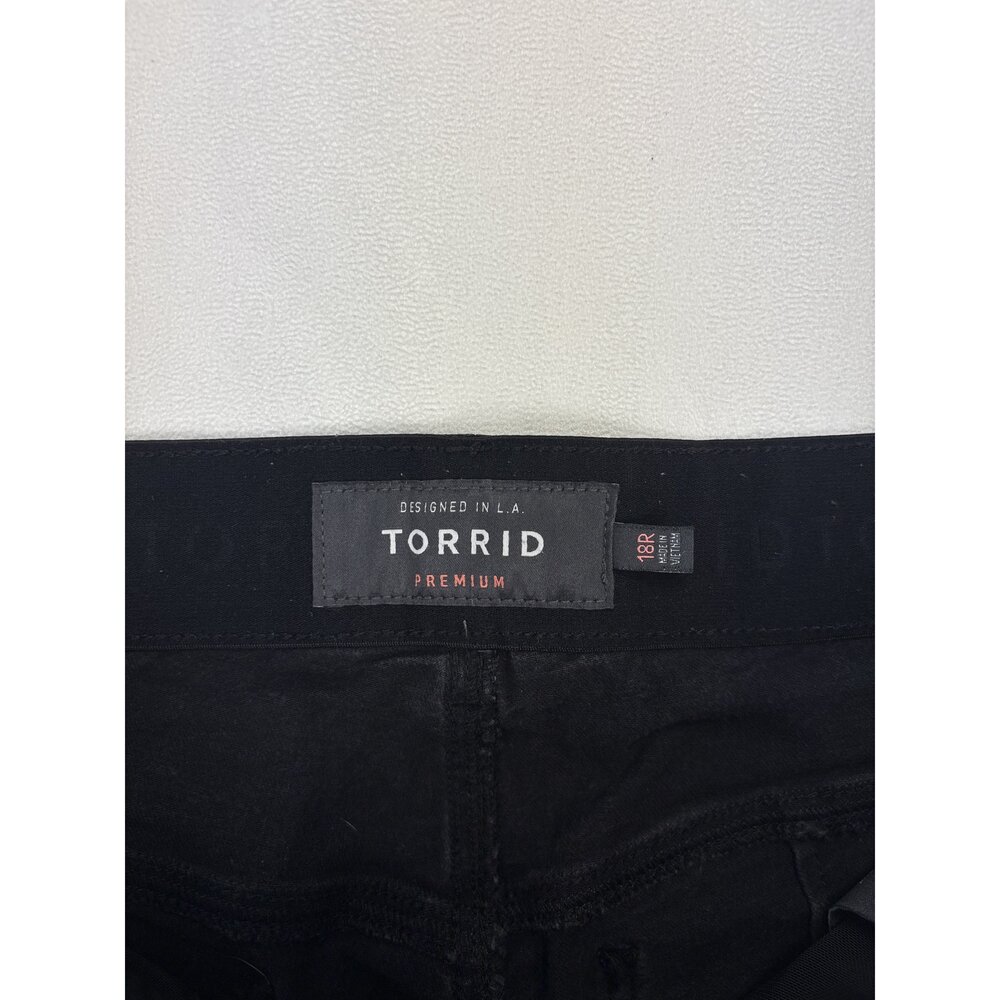Torrid Bombshell Skinny Jeans Plus Size 18 Black Distressed - Picture 5 of 14